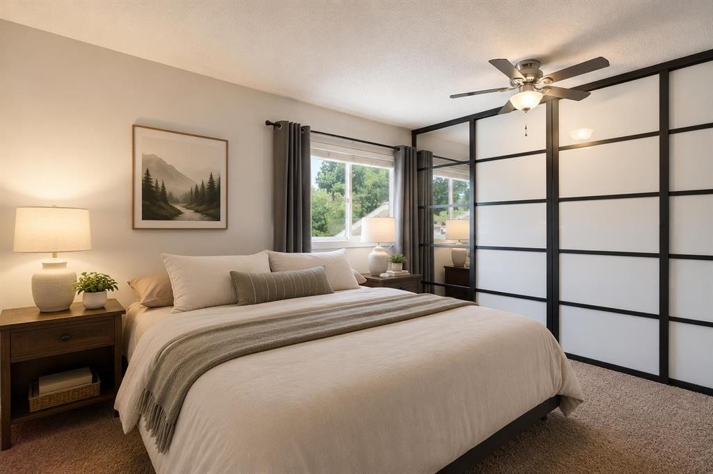 56 Deersaxon Circle Se, Calgary, AB - Indoor Photo Showing Bedroom