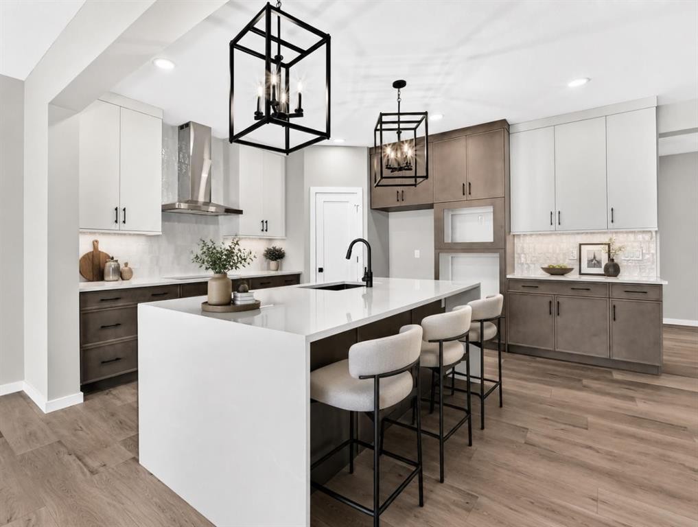 48 Creekside Path Sw, Calgary, AB - Indoor Photo Showing Kitchen With Upgraded Kitchen
