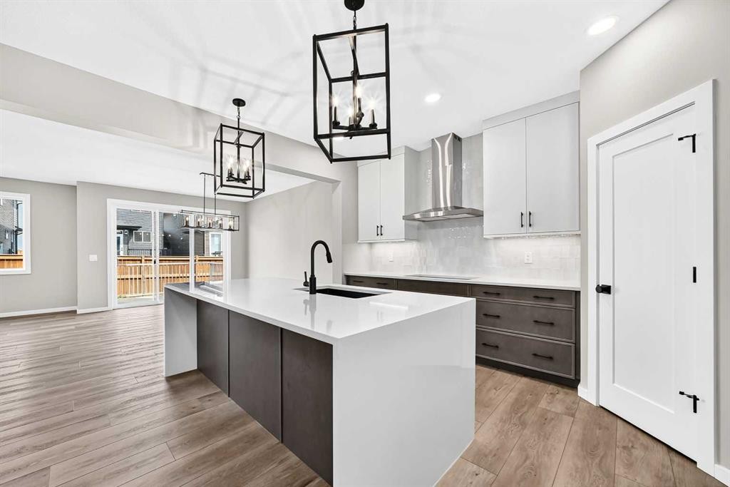 48 Creekside Path Sw, Calgary, AB - Indoor Photo Showing Kitchen With Upgraded Kitchen