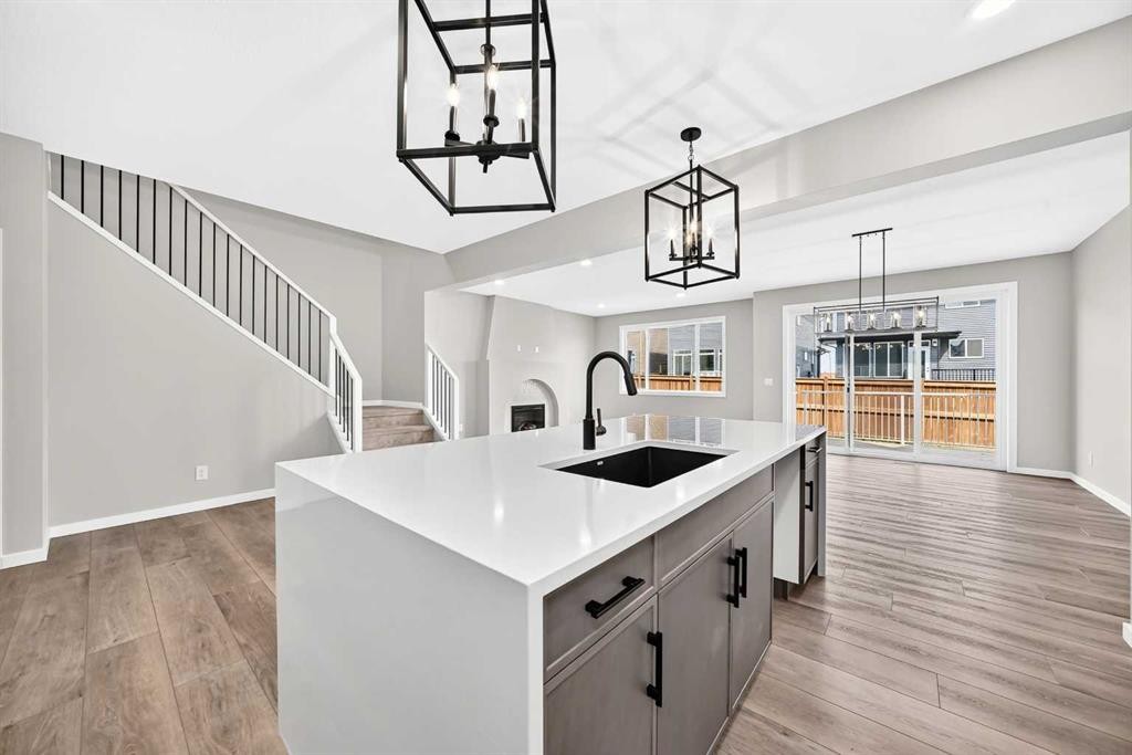 48 Creekside Path Sw, Calgary, AB - Indoor Photo Showing Kitchen With Upgraded Kitchen