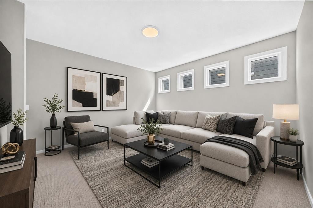 48 Creekside Path Sw, Calgary, AB - Indoor Photo Showing Living Room