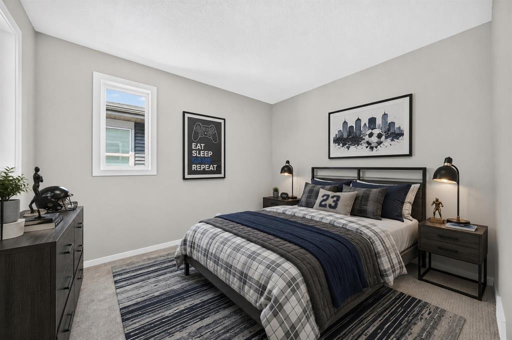 48 Creekside Path Sw, Calgary, AB - Indoor Photo Showing Bedroom