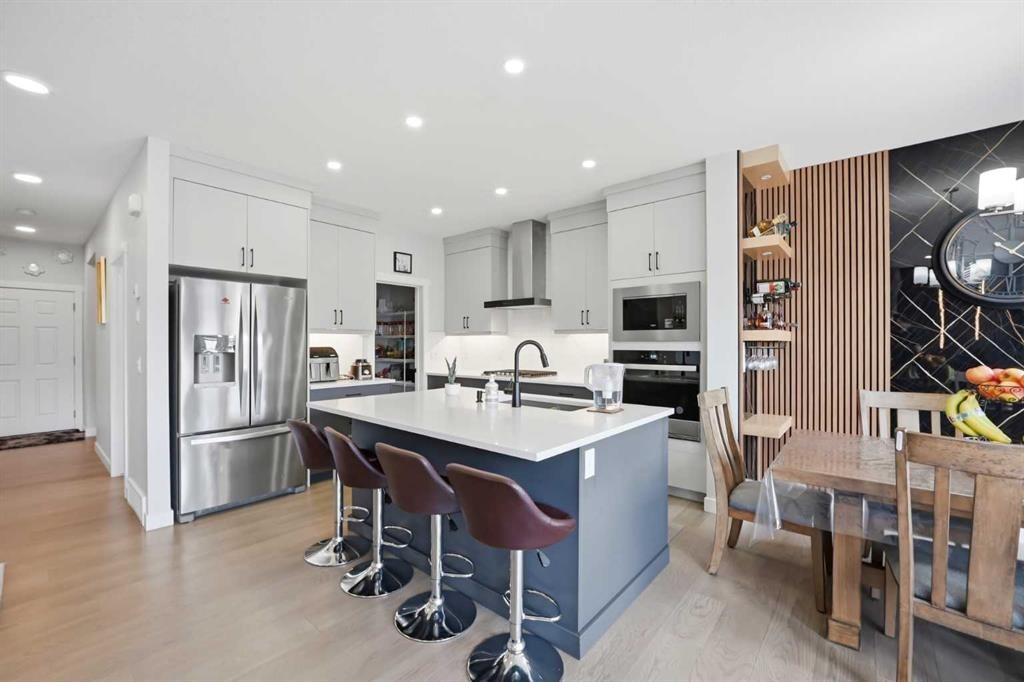 241 Homestead Crescent Ne, Calgary, AB - Indoor Photo Showing Kitchen With Stainless Steel Kitchen With Upgraded Kitchen