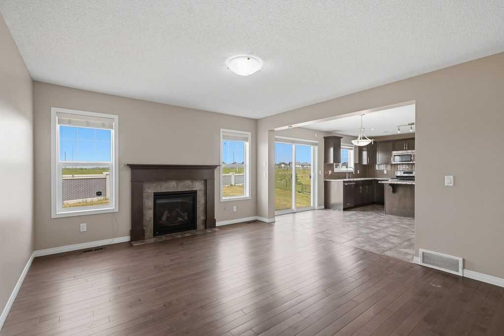 205 Cityscape Gardens Ne, Calgary, AB - Indoor Photo Showing Living Room With Fireplace