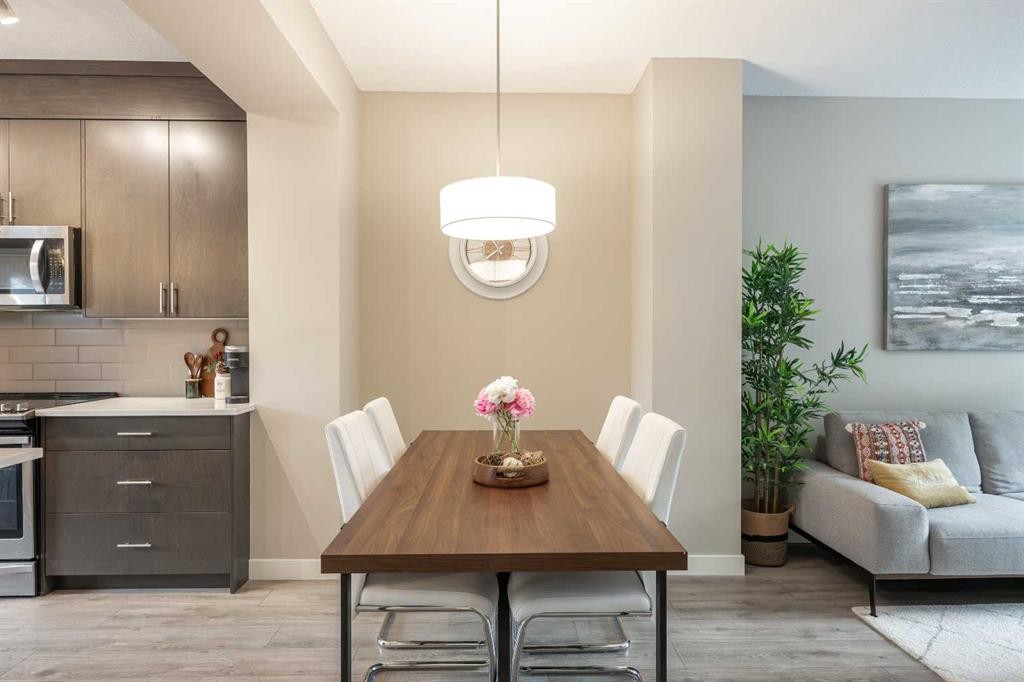 156 Livingston Common Ne, Calgary, AB - Indoor Photo Showing Dining Room