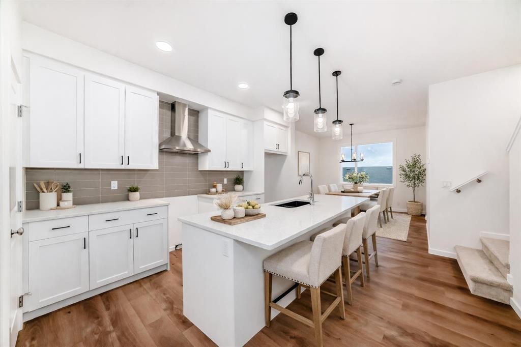 12 Savanna Place Ne, Calgary, AB - Indoor Photo Showing Kitchen With Upgraded Kitchen