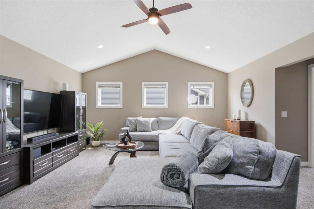 300 Aspenmere Way, Chestermere, AB - Indoor Photo Showing Living Room