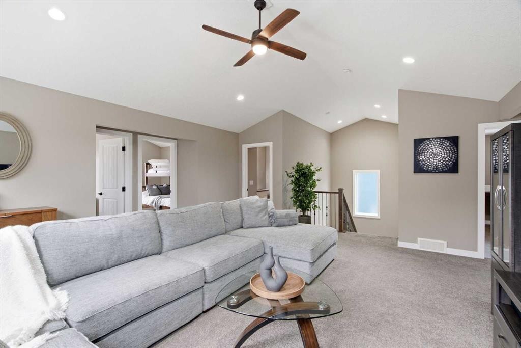 300 Aspenmere Way, Chestermere, AB - Indoor Photo Showing Living Room
