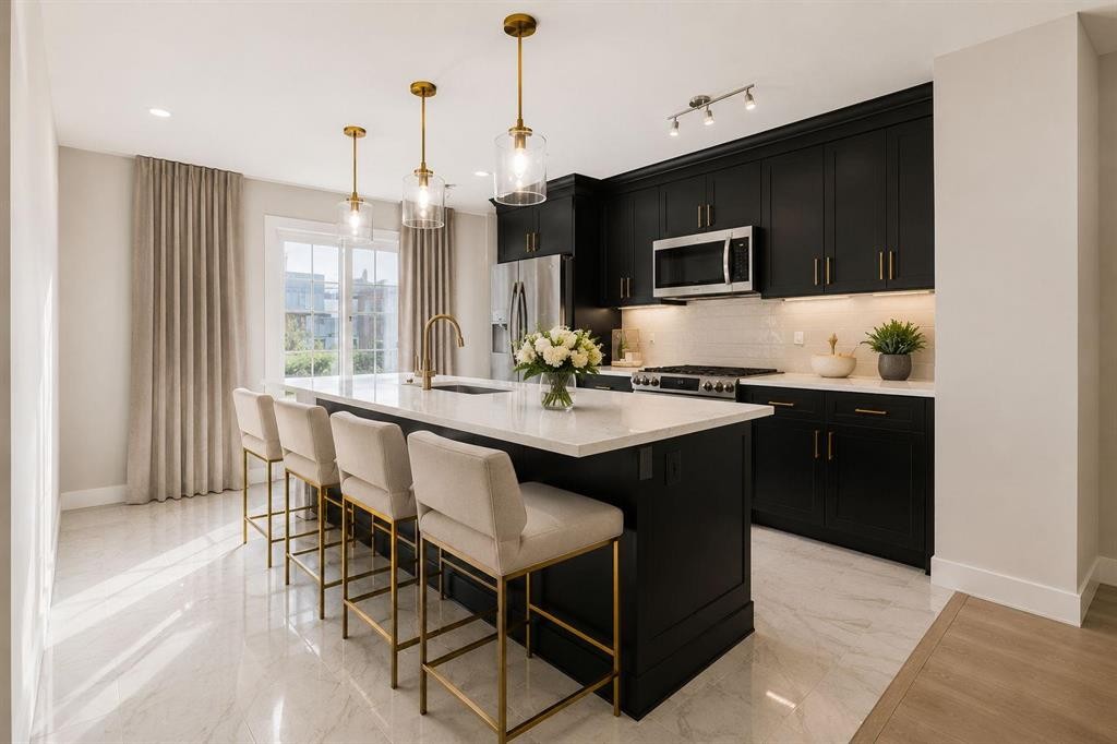 277 Auburn Meadows Drive Se, Calgary, AB - Indoor Photo Showing Kitchen With Upgraded Kitchen