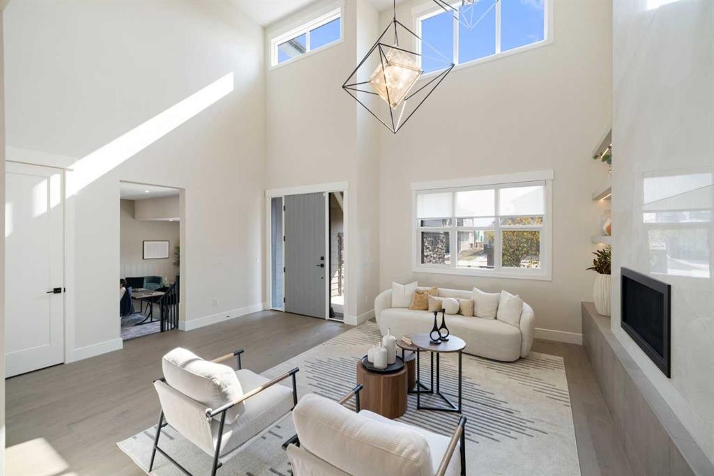 14 Opal Place, Balzac, AB - Indoor With Fireplace