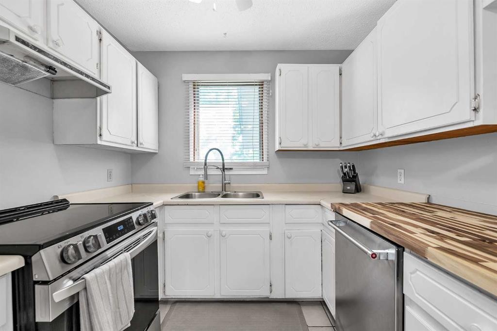 215 Erin Woods Drive Se, Calgary, AB - Indoor Photo Showing Kitchen With Stainless Steel Kitchen With Double Sink
