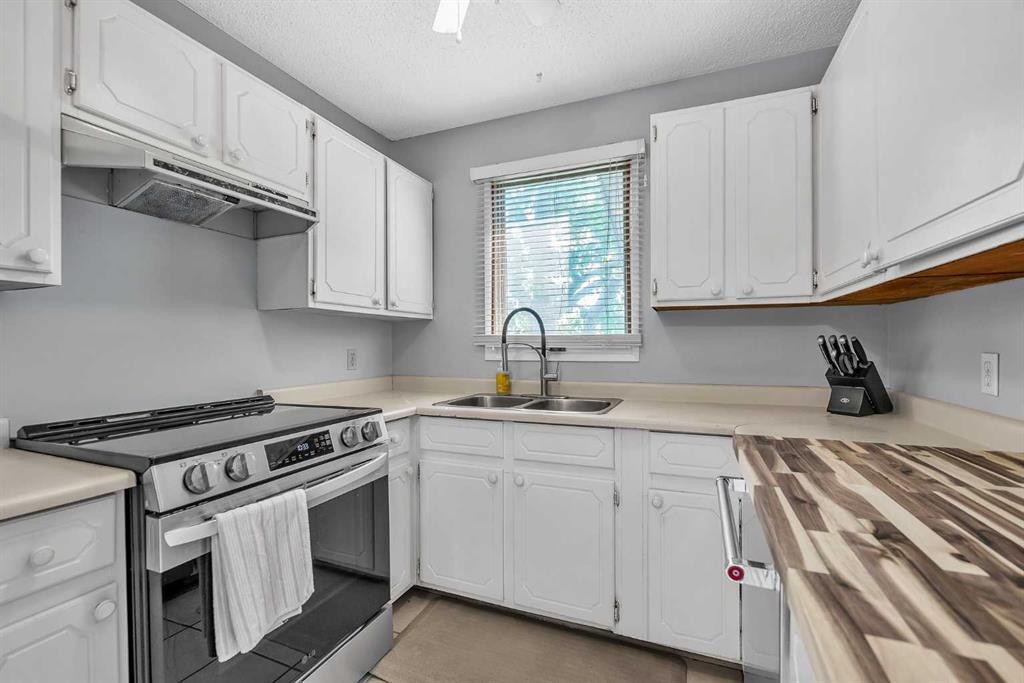 215 Erin Woods Drive Se, Calgary, AB - Indoor Photo Showing Kitchen With Stainless Steel Kitchen With Double Sink
