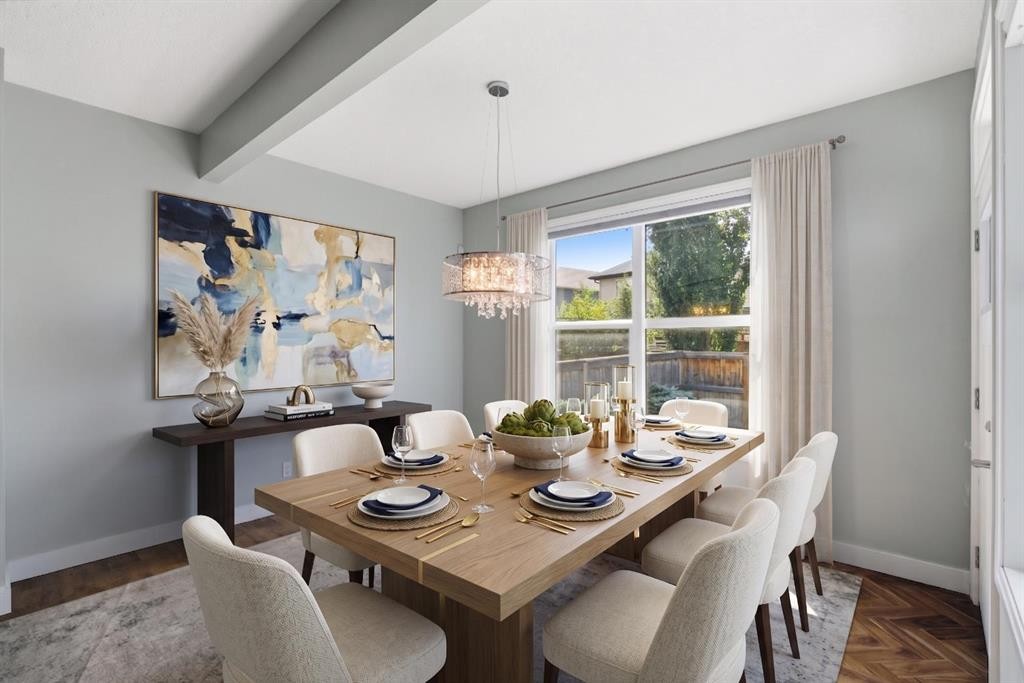 117 Auburn Glen Drive Se, Calgary, AB - Indoor Photo Showing Dining Room