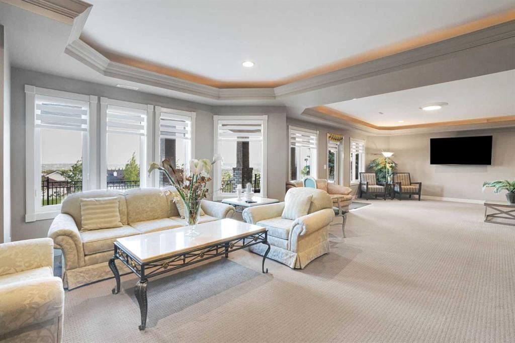 99 Arbour Vista Road Nw, Calgary, AB - Indoor Photo Showing Living Room
