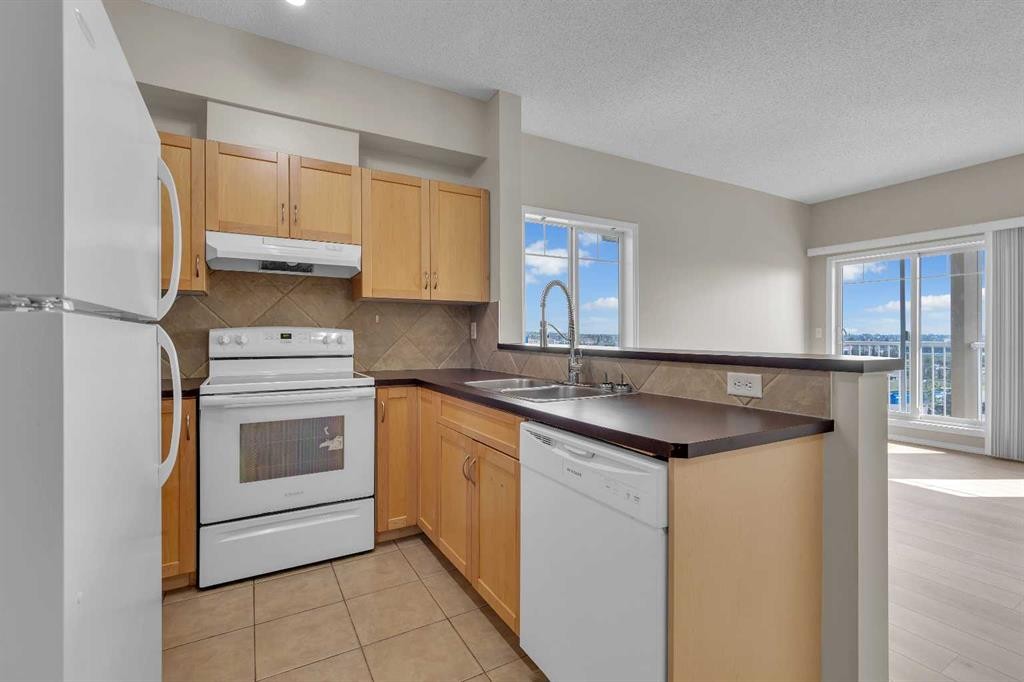 6307-70 Panamount Drive Nw, Calgary, AB - Indoor Photo Showing Kitchen With Double Sink