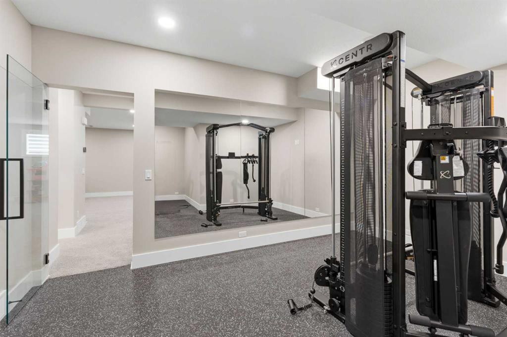 269 Aspen Summit Heights Sw, Calgary, AB - Indoor Photo Showing Gym Room