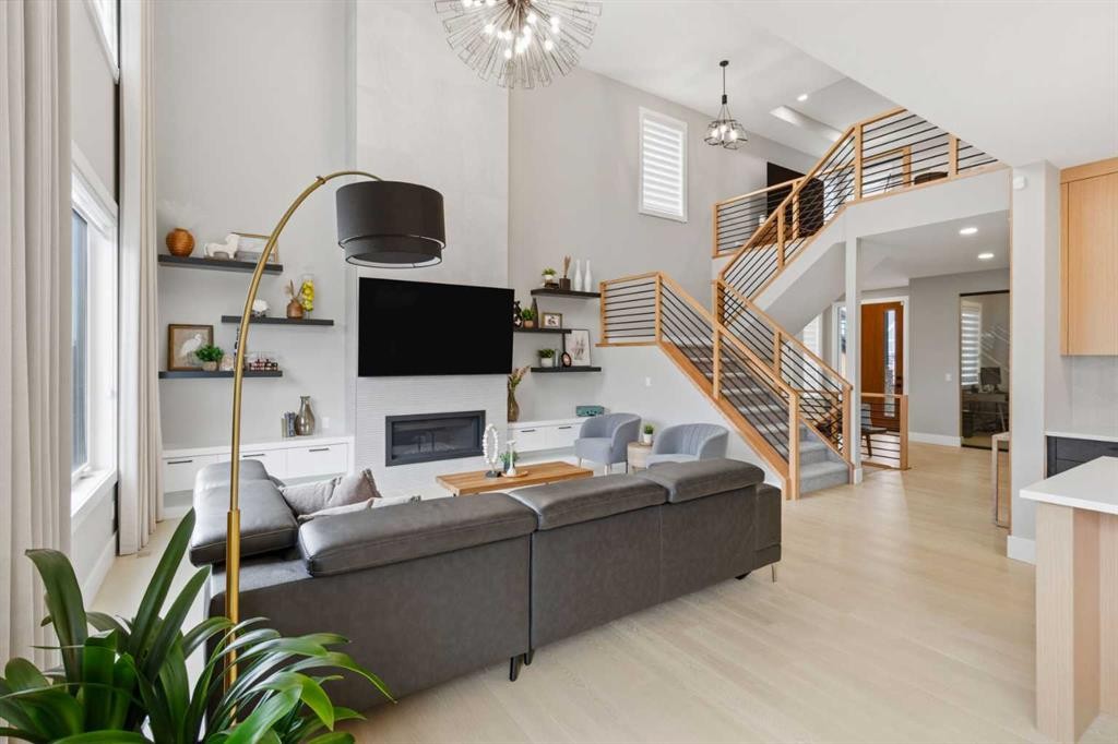 269 Aspen Summit Heights Sw, Calgary, AB - Indoor With Fireplace