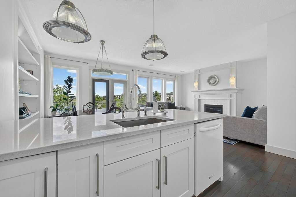 232 Copperpond Circle Se, Calgary, AB - Indoor With Fireplace