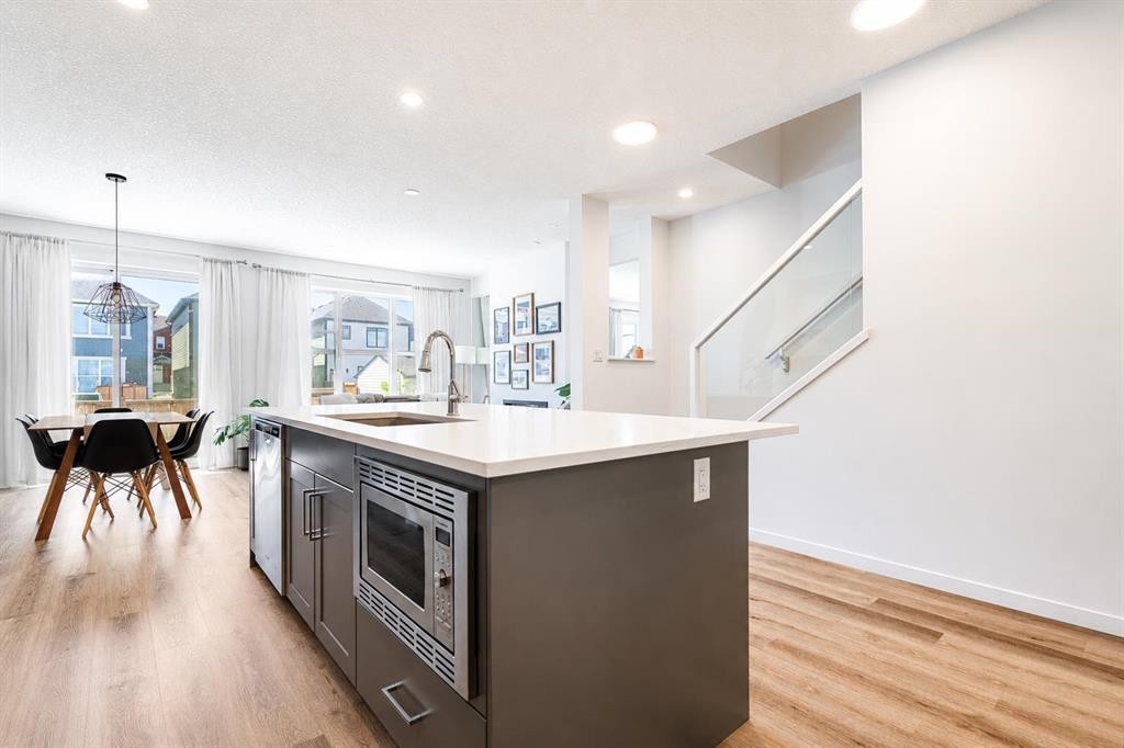 229 Masters Row Se, Calgary, AB - Indoor Photo Showing Kitchen With Upgraded Kitchen