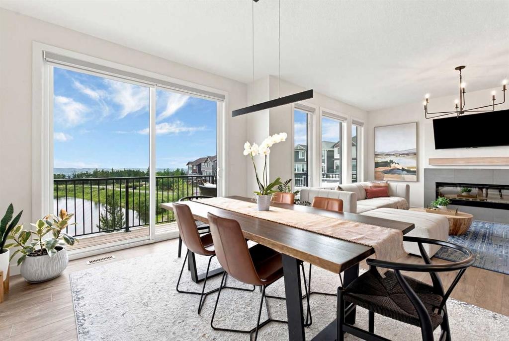 826 Alpine Drive Sw, Calgary, AB - Indoor With Fireplace