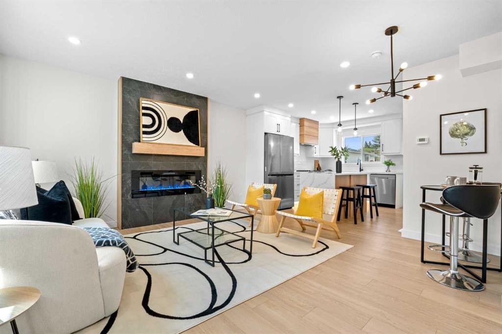 3020 15 Avenue Sw, Calgary, AB - Indoor Photo Showing Other Room With Fireplace