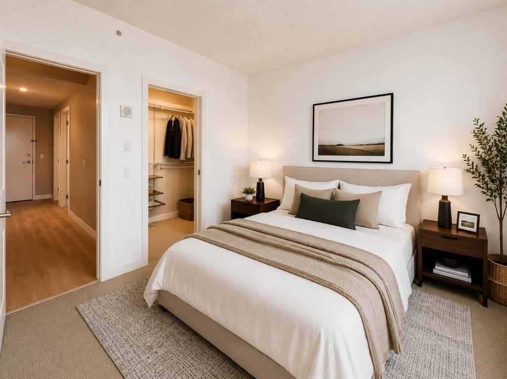 502-225 11 Avenue Se, Calgary, AB - Indoor Photo Showing Bedroom