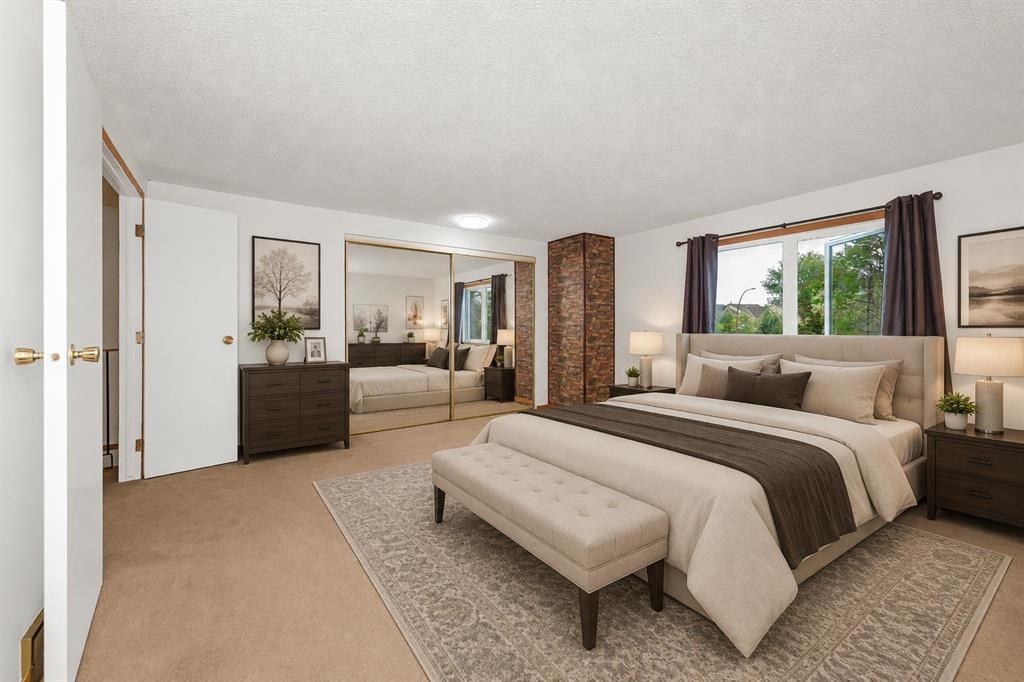 78 Queen Anne Close Se, Calgary, AB - Indoor Photo Showing Bedroom