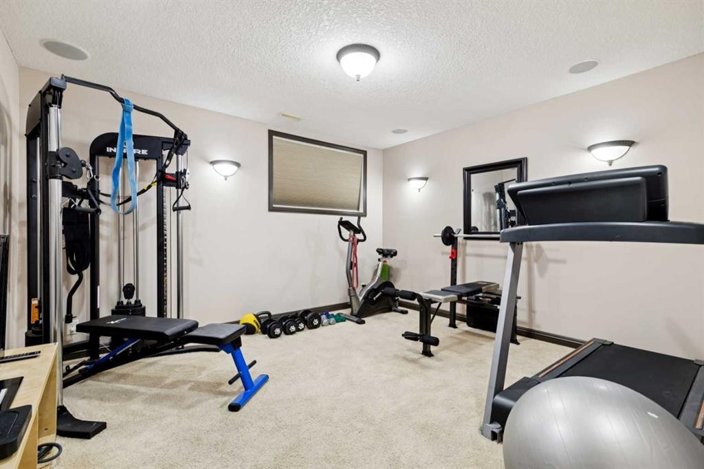 316 Prestwick Terrace Se, Calgary, AB - Indoor Photo Showing Gym Room