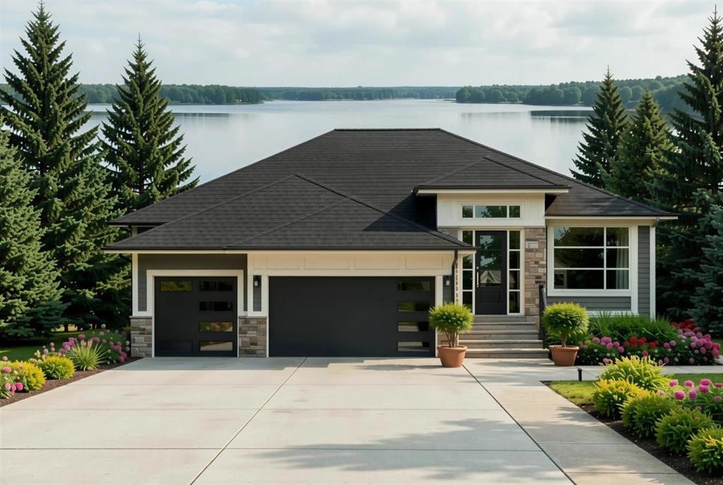 936 South Shore Terrace, Chestermere, AB - Outdoor With Body Of Water With Facade