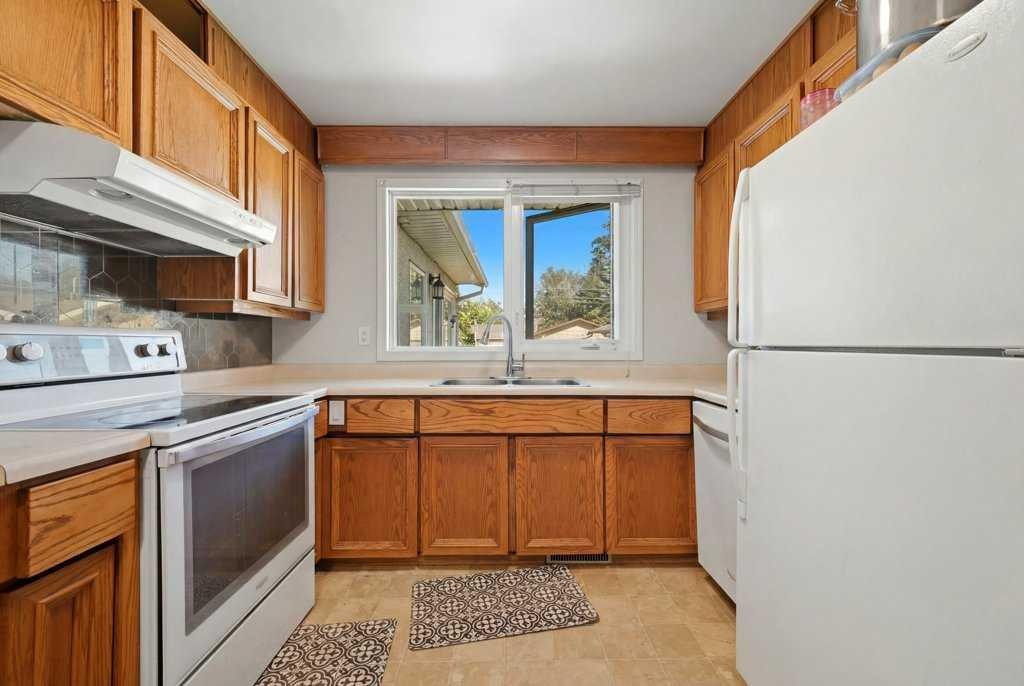 2415 Vista Crescent Ne, Calgary, AB - Indoor Photo Showing Kitchen With Double Sink