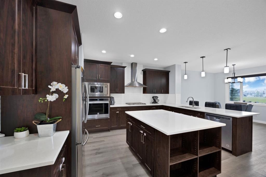 76 Red Embers Square Ne, Calgary, AB - Indoor Photo Showing Kitchen With Upgraded Kitchen