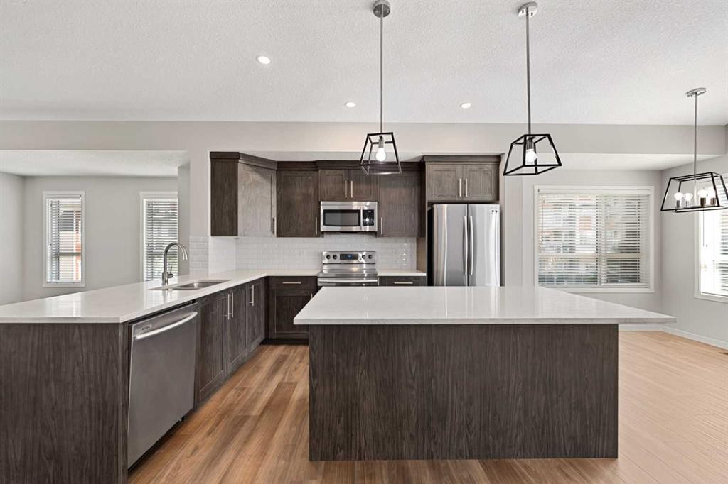 209 Harvest Hills Common Ne, Calgary, AB - Indoor Photo Showing Kitchen With Stainless Steel Kitchen With Upgraded Kitchen