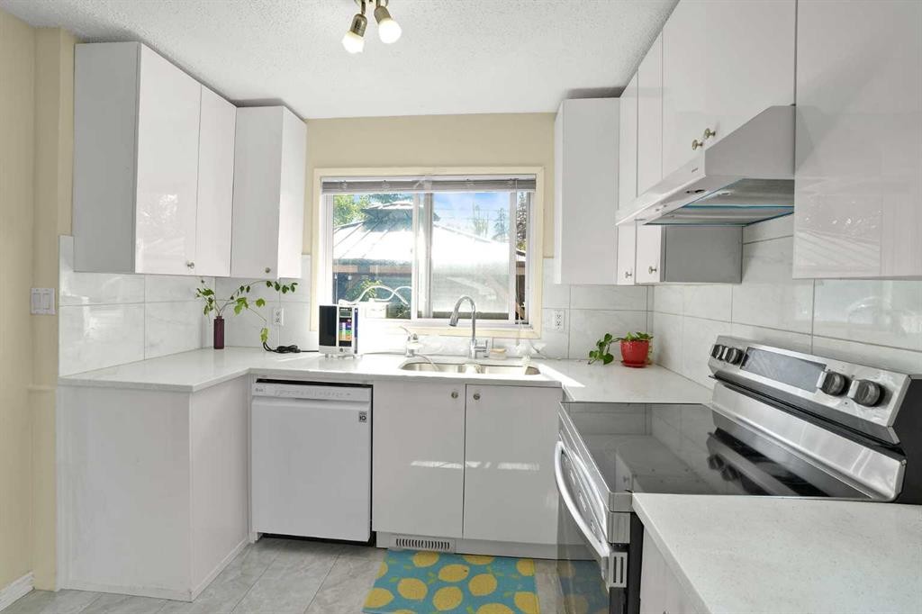 10315 8 Street Sw, Calgary, AB - Indoor Photo Showing Kitchen With Double Sink