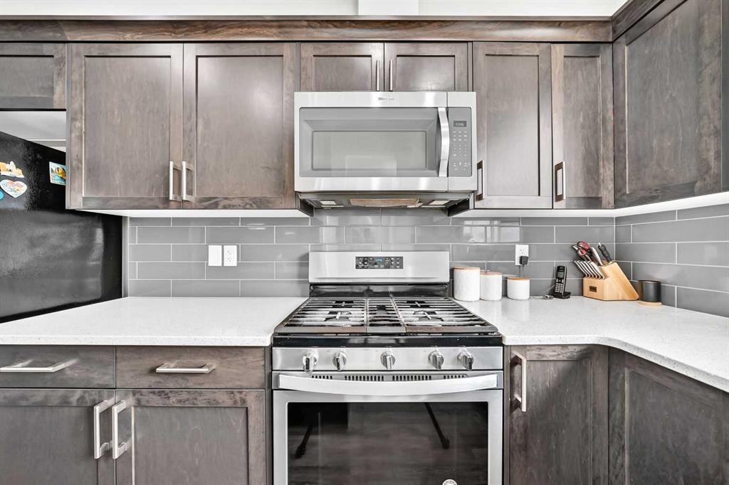 206 Cornerstone Avenue Ne, Calgary, AB - Indoor Photo Showing Kitchen With Stainless Steel Kitchen With Upgraded Kitchen