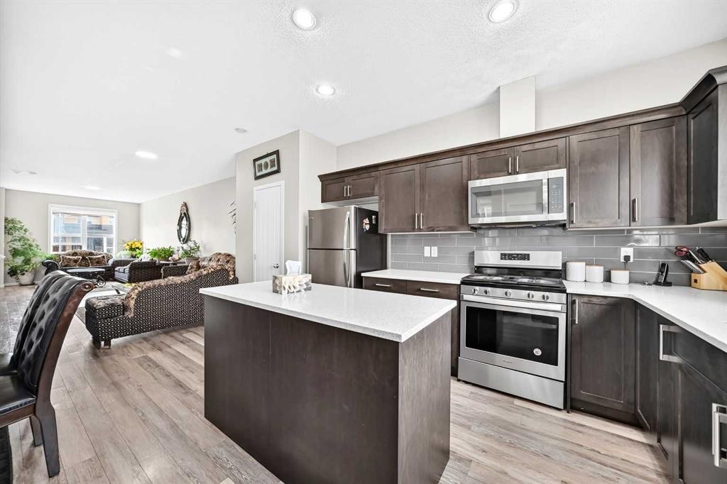 206 Cornerstone Avenue Ne, Calgary, AB - Indoor Photo Showing Kitchen With Stainless Steel Kitchen