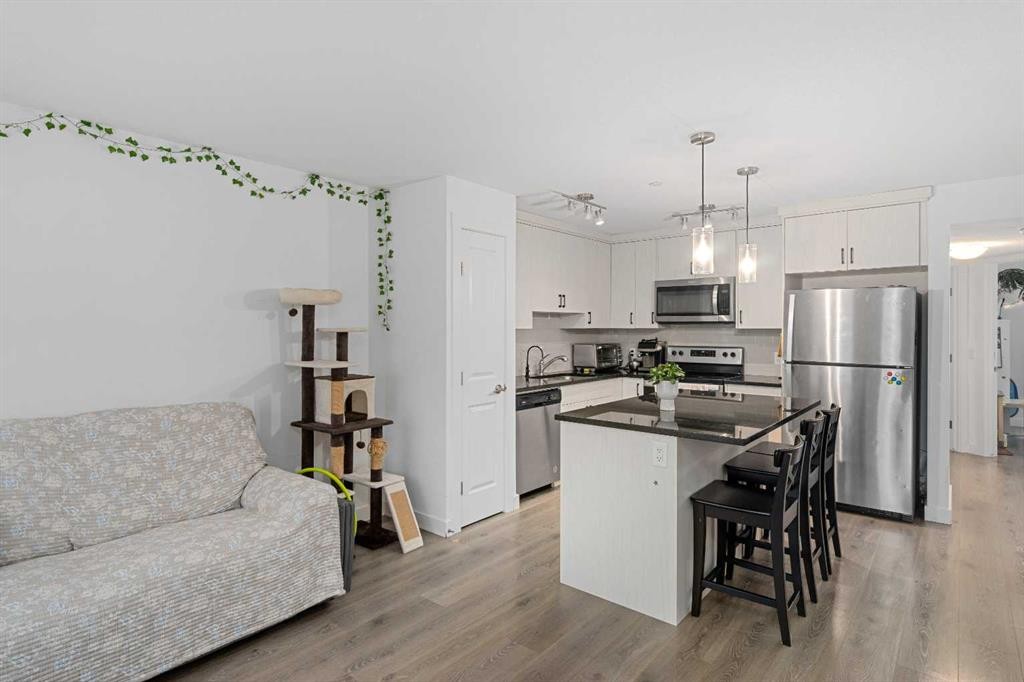 238 Livingston Common Ne, Calgary, AB - Indoor Photo Showing Kitchen With Stainless Steel Kitchen