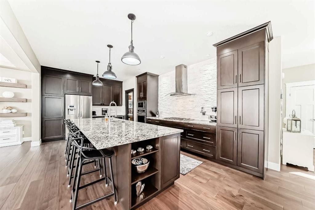 120 Kinniburgh Circle, Chestermere, AB - Indoor Photo Showing Kitchen With Upgraded Kitchen