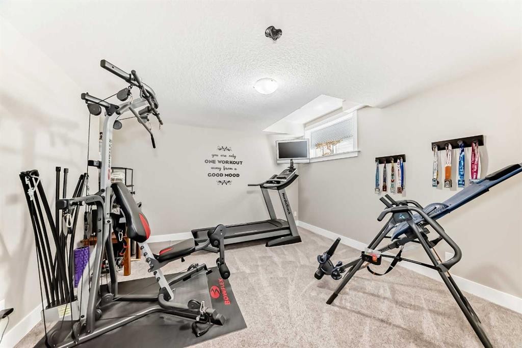 120 Kinniburgh Circle, Chestermere, AB - Indoor Photo Showing Gym Room