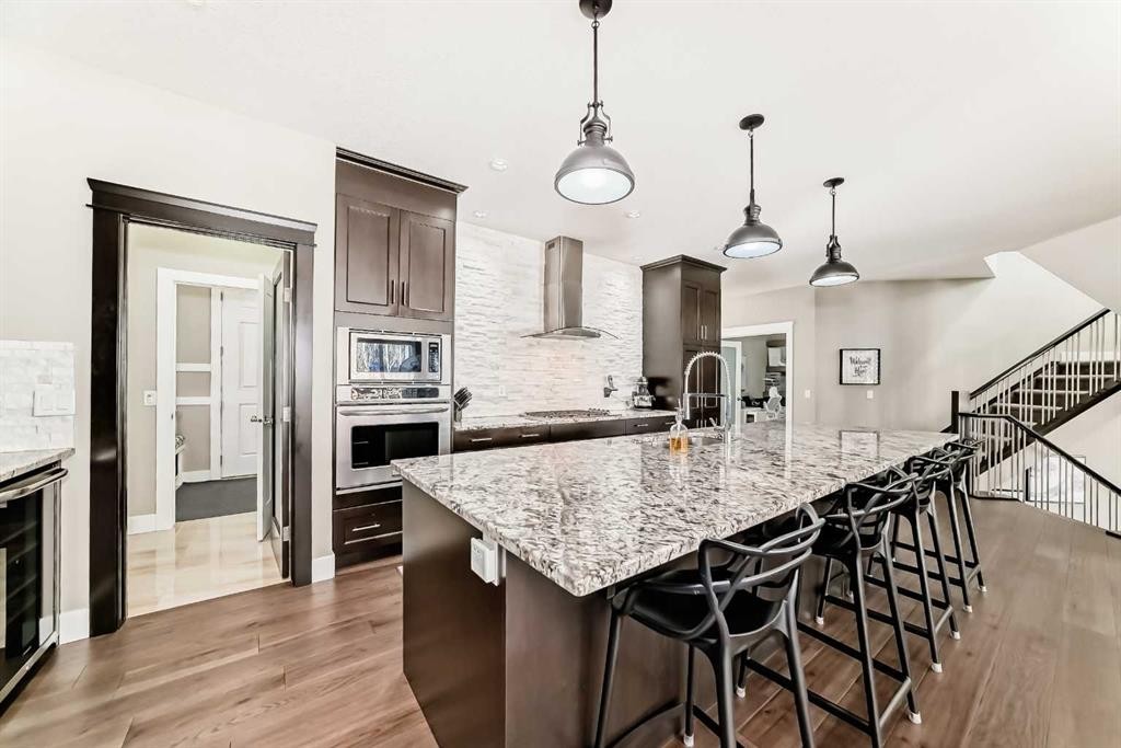 120 Kinniburgh Circle, Chestermere, AB - Indoor Photo Showing Kitchen With Upgraded Kitchen