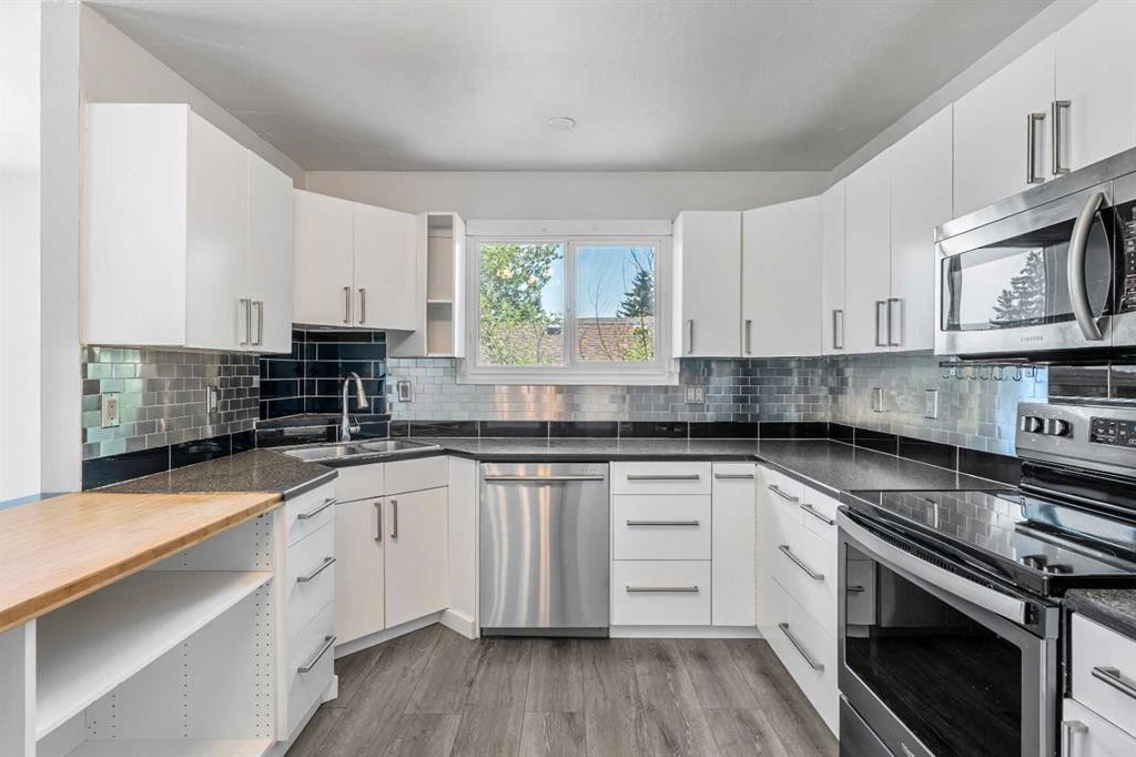 6824 Temple Drive Ne, Calgary, AB - Indoor Photo Showing Kitchen With Stainless Steel Kitchen With Double Sink