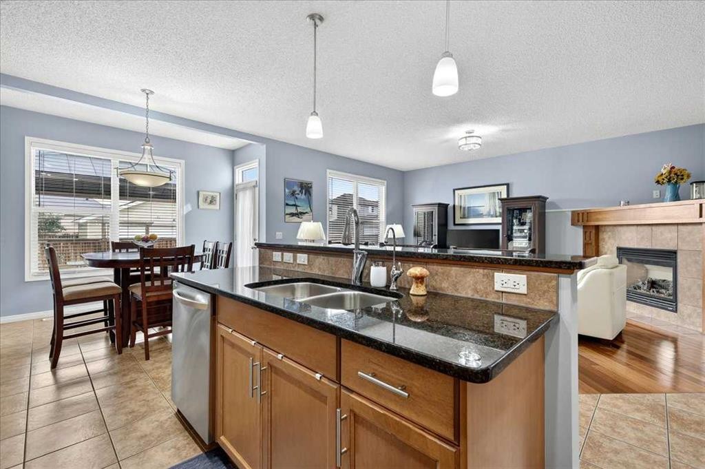 18 Copperstone Drive Se, Calgary, AB - Indoor Photo Showing Kitchen With Double Sink