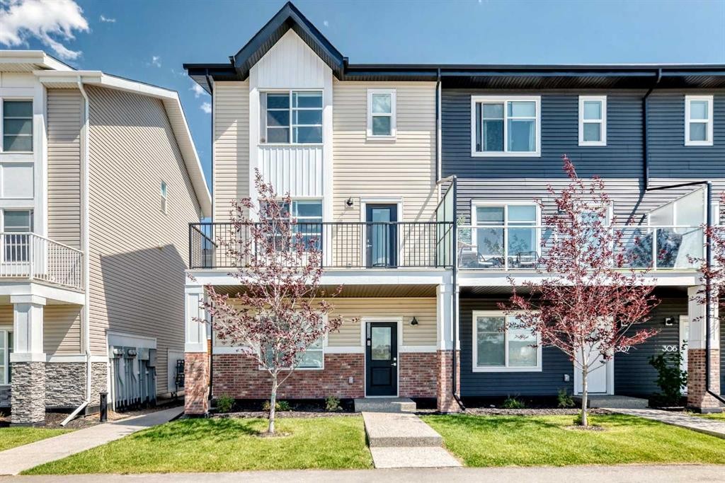 308-135 Belmont Passage Sw, Calgary, AB - Outdoor With Balcony With Facade