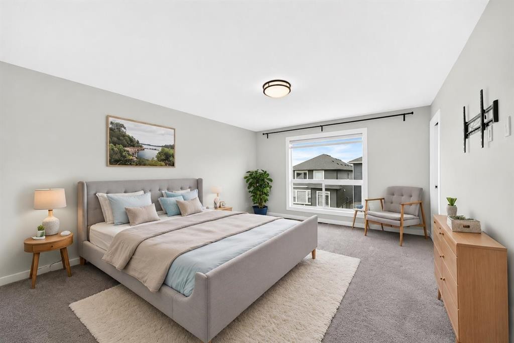 137 Creekside Way Sw, Calgary, AB - Indoor Photo Showing Bedroom