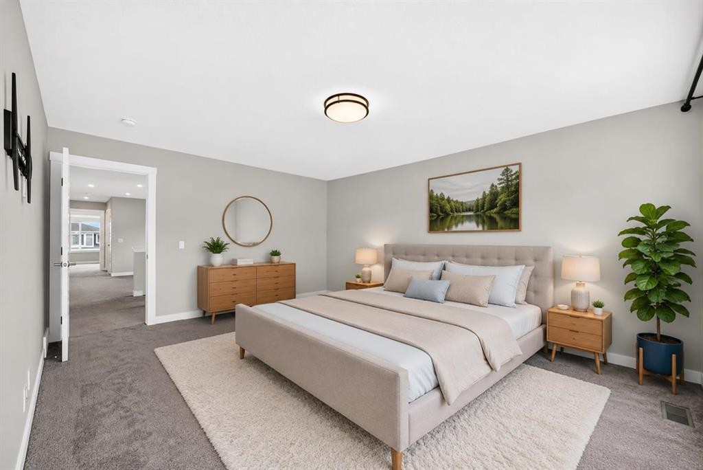 137 Creekside Way Sw, Calgary, AB - Indoor Photo Showing Bedroom