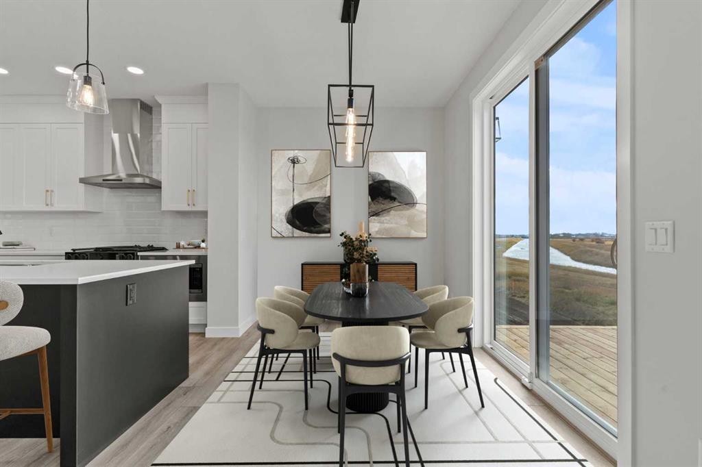 358 Kinniburgh Loop, Chestermere, AB - Indoor Photo Showing Dining Room
