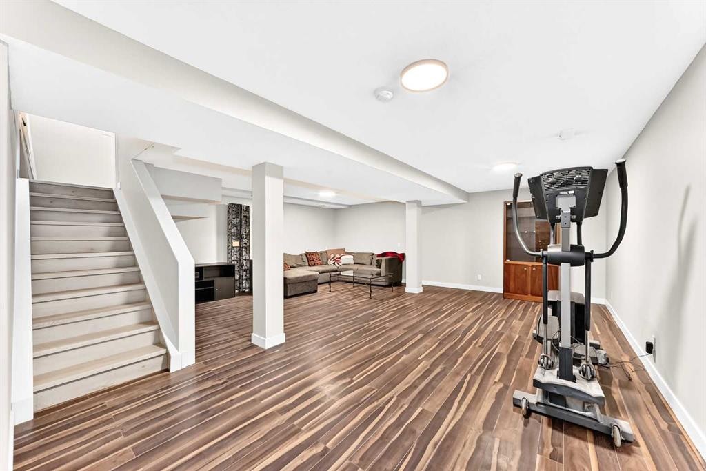 114 Midcrest Crescent Se, Calgary, AB - Indoor Photo Showing Gym Room