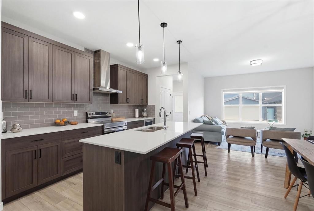 623 Savanna Crescent Ne, Calgary, AB - Indoor Photo Showing Kitchen With Double Sink With Upgraded Kitchen