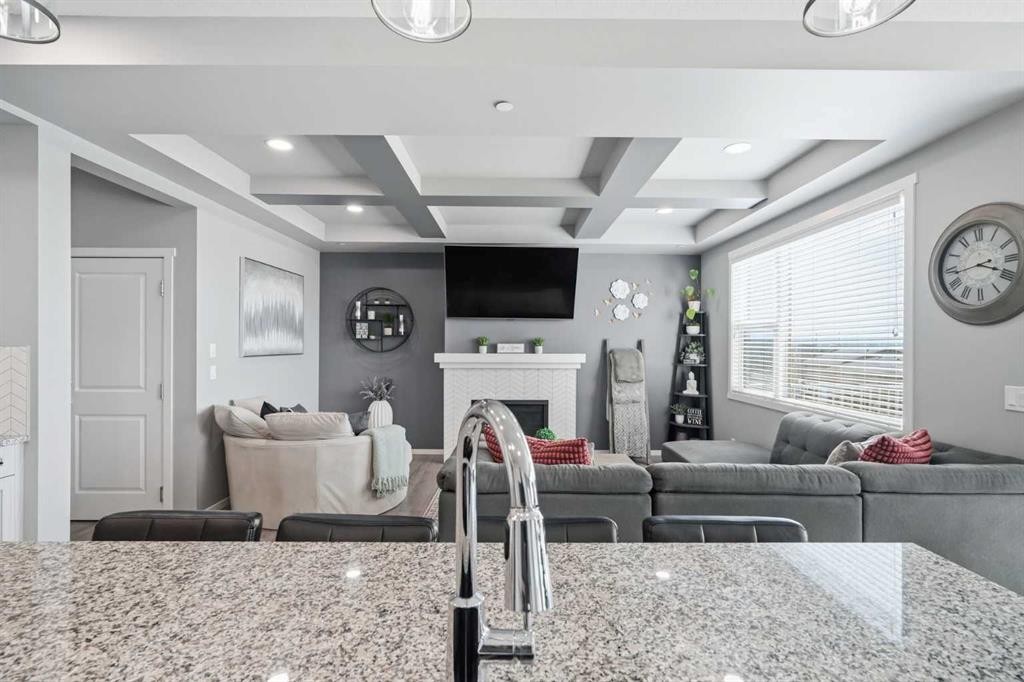 206 Lucas Crescent Nw, Calgary, AB - Indoor Photo Showing Other Room With Fireplace