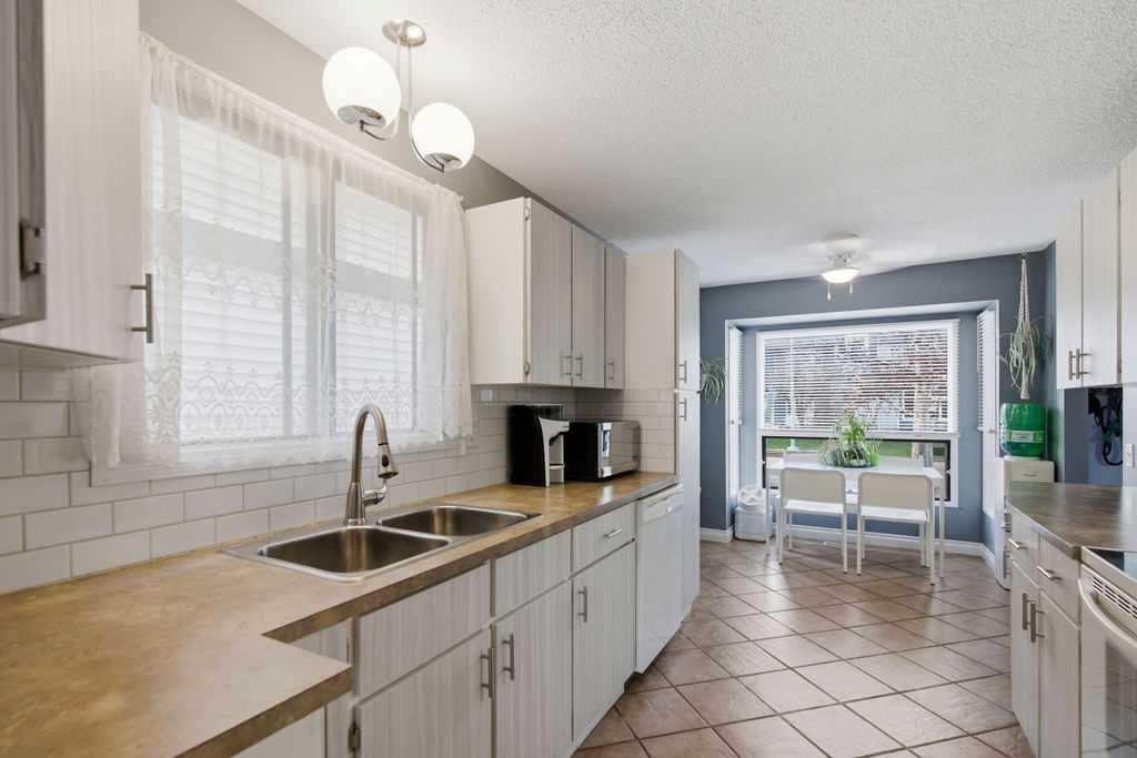 96 Abberfield Crescent Ne, Calgary, AB - Indoor Photo Showing Kitchen With Double Sink