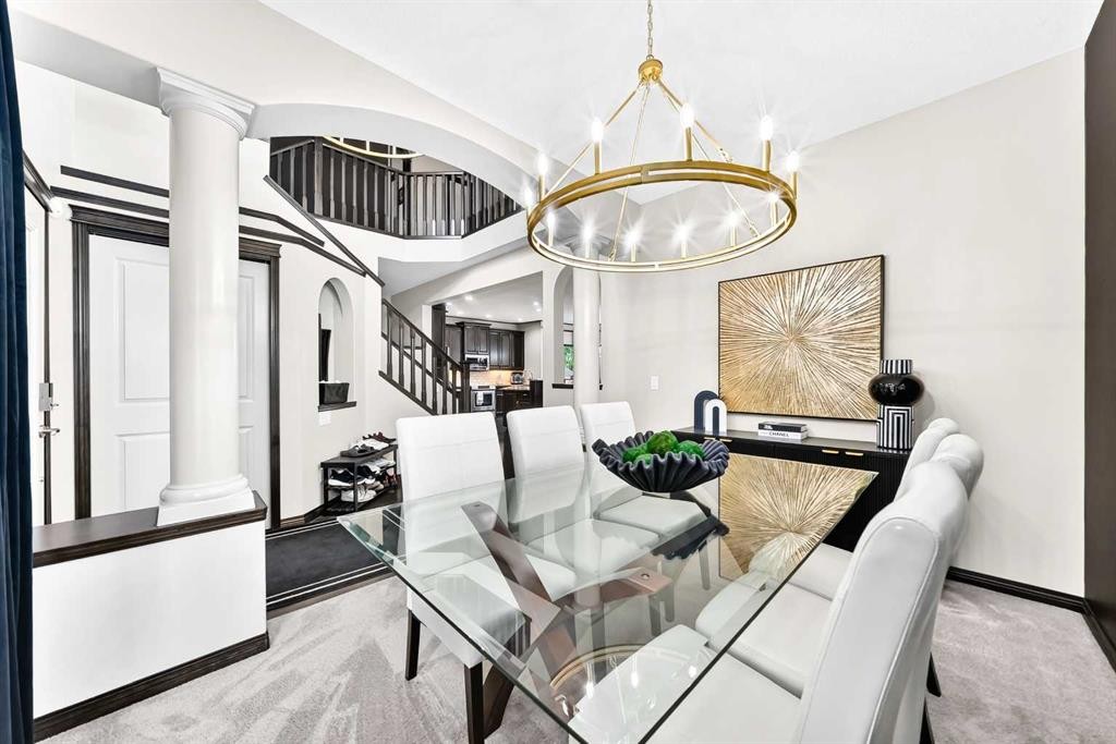188 Hawkmere Way, Chestermere, AB - Indoor Photo Showing Dining Room